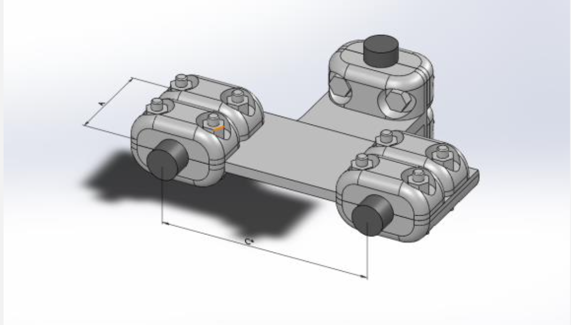 Kẹp cực rẽ nhánh bắt một dây ra hai dây vuông góc
