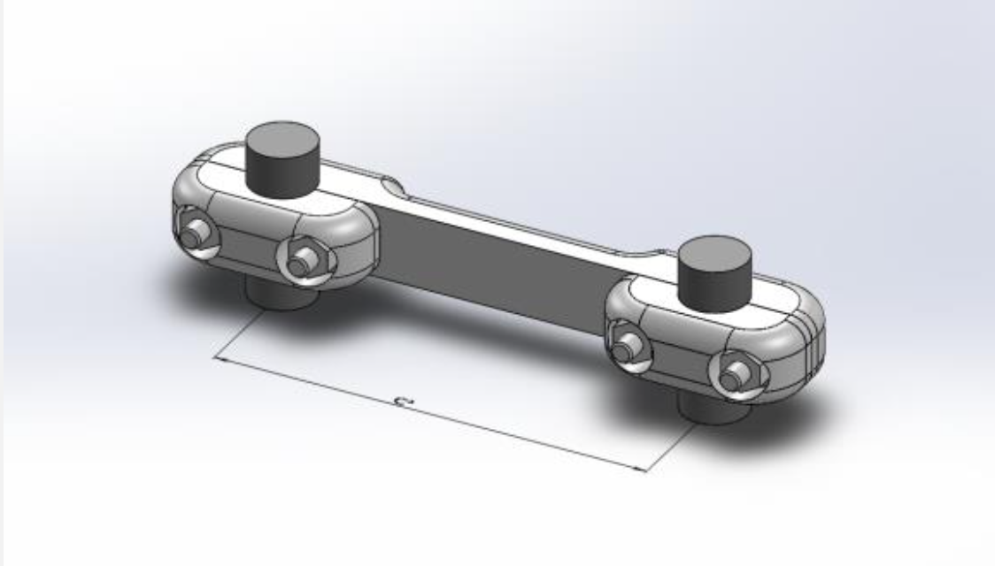 Kẹp cực nối ống với dây song song 2