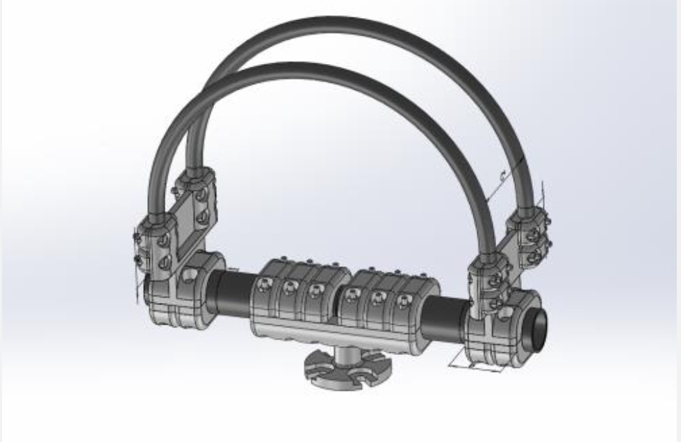 Kẹp cực đỡ 2 thanh dẫn có giãn nở trên sứ 1