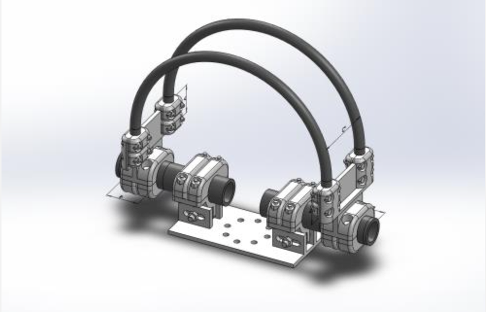Kẹp cực đỡ 2 thanh dẫn có giãn nở trên sứ 3
