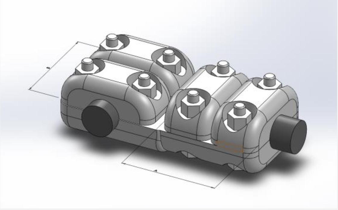 Kẹp cực rẽ nhánh bắt một dây ra một dây 1
