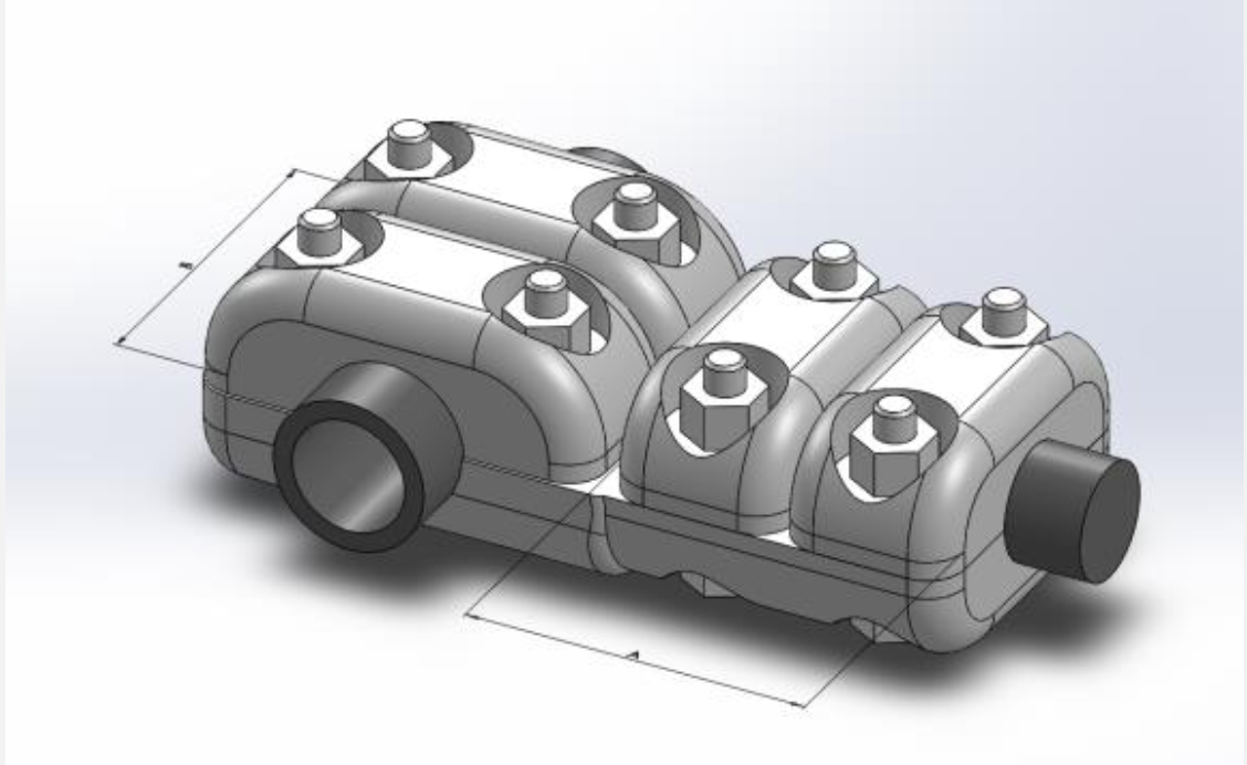 Kẹp cực rẽ nhánh bắt một ống ra một dây