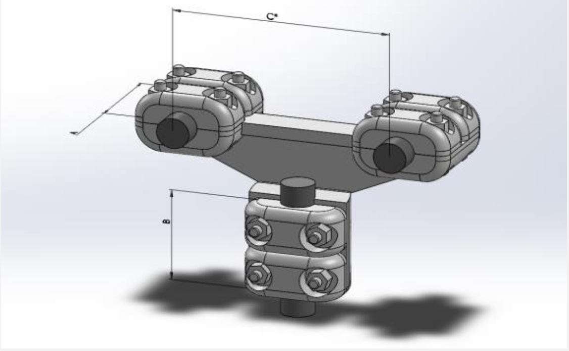 Kẹp rẽ nhánh bắt hai dây ra một dây vuông góc